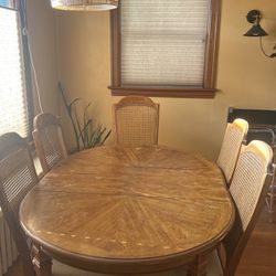 Cane back Chairs And table Dining Set 