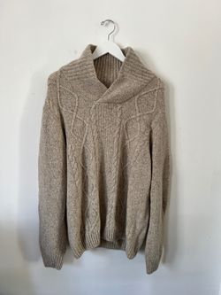 Luca Nobilis Knit Sweater Taupe Wool Blend