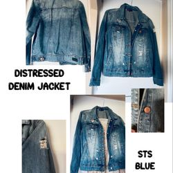 STS Distressed Denim Jacket. S-M