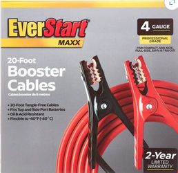 Ever Start Maxx 20 Foot 4 Guage Pro Jumper Cables
