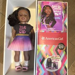American Girl World By Us Makena Doll & Book NIB