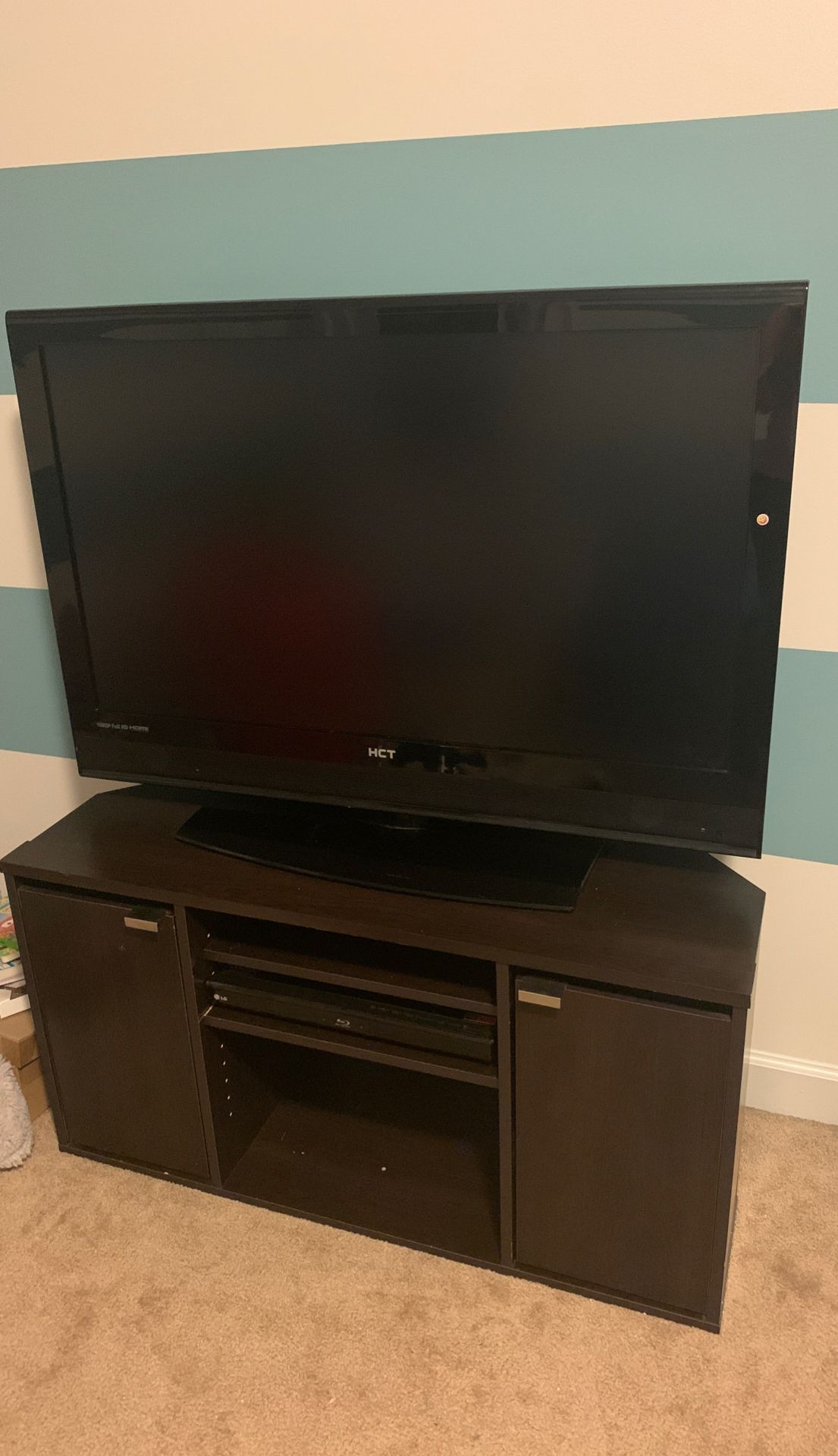 42” TV and table