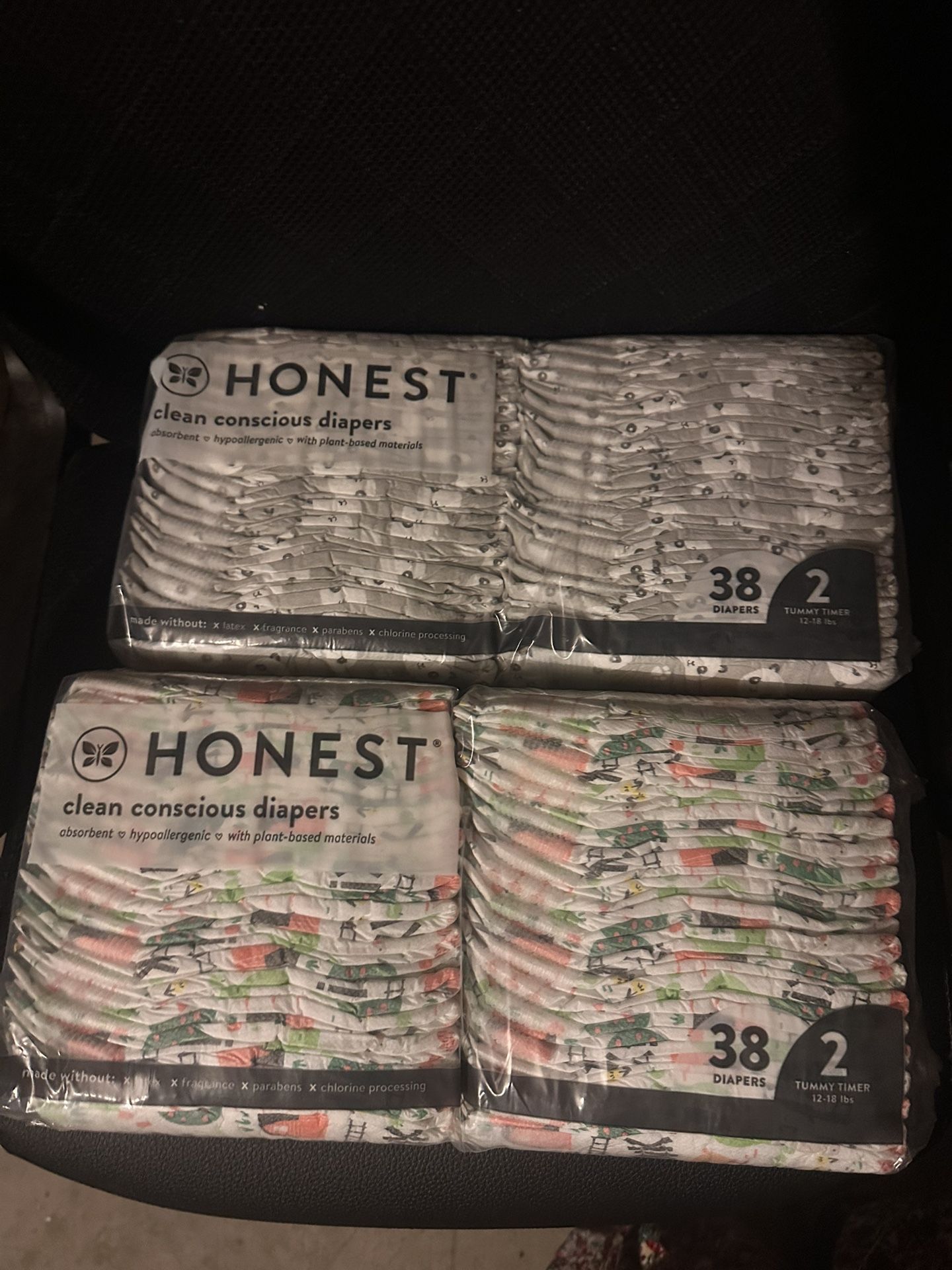 Honest Diaper Size 2, $20 for both