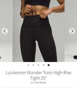 Size 6 LULULEMON WUNDER TRAIN Leggings 25 Inseam 