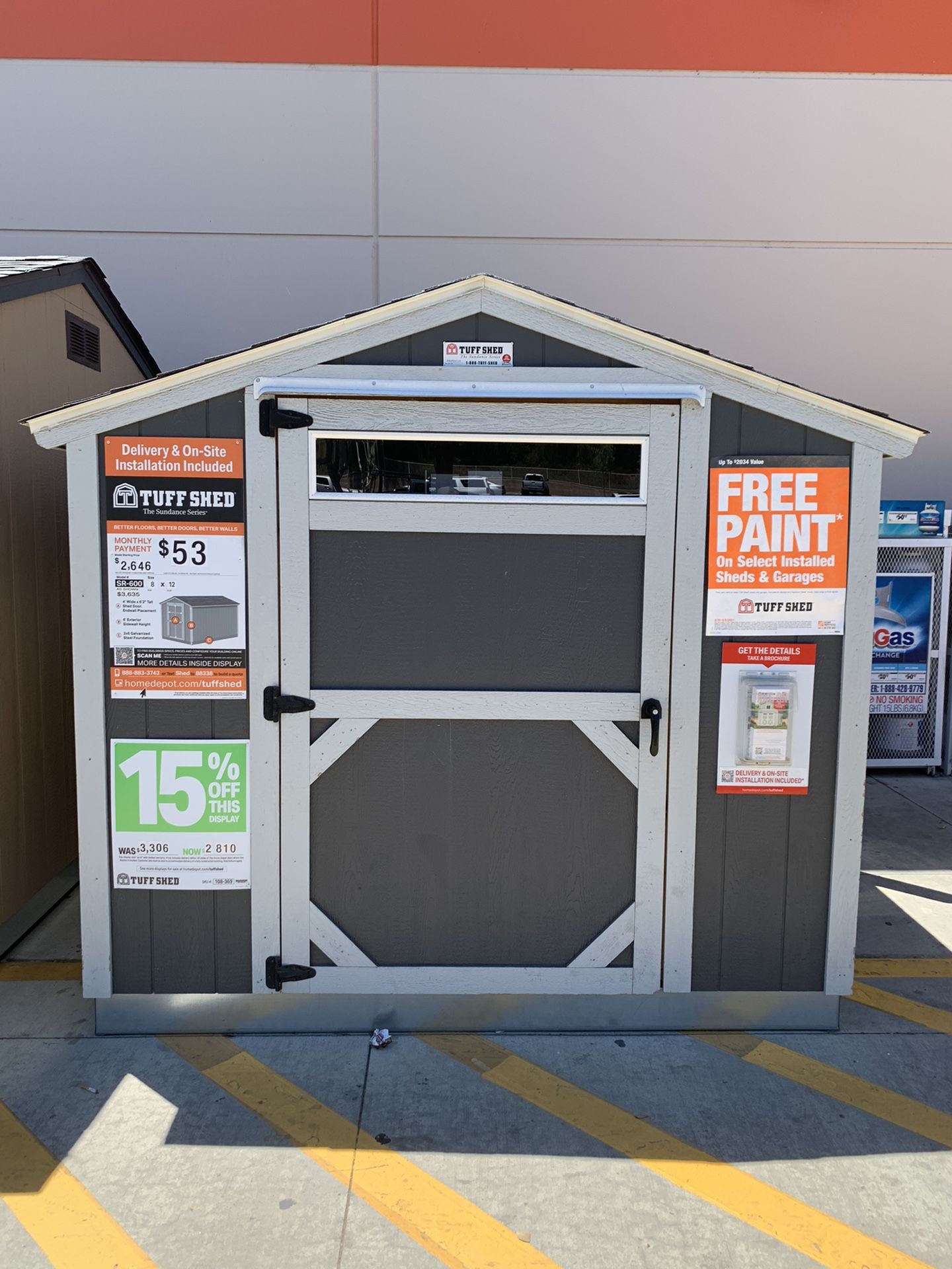 TUFFSHED SUNDANCE SERIES SR600 8x12 STORAGE BUILDING.