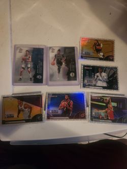 Basketball Cards
NBA Hoops Jalen Brunson #278
Anthony Edwards #279
Victor Wembanyama #289
Evan Mobley #281
Jaylen Wells #295
D’Angelo Russell #16
Tris