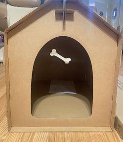 Small Cardboard dog house for inside up to 25 pounds 