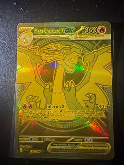 Gold mega charizard ex phantasmal flames
