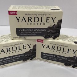 3 Yardley London Charcoal Bath Bars 