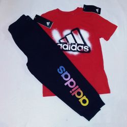 Adidas Boys Toddler 2pc Jogger & Tee Set- 5T 