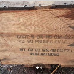 Stamped Wood Box WW2 Commodities 