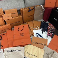 Hermes, Louis Vuitton, Chanel, Gucci, (read Post Description) And More- Dust Bags, Boxes, Shopping Bags 