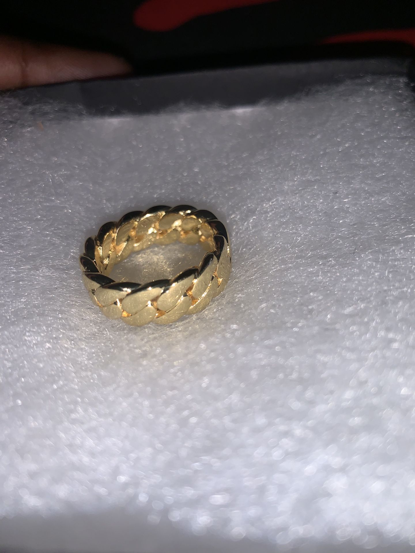 14k Gold plated Cuban Link Ring