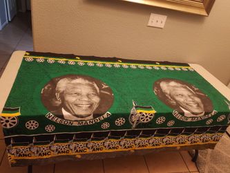 Rare Nelson Mandela Fabric Panel