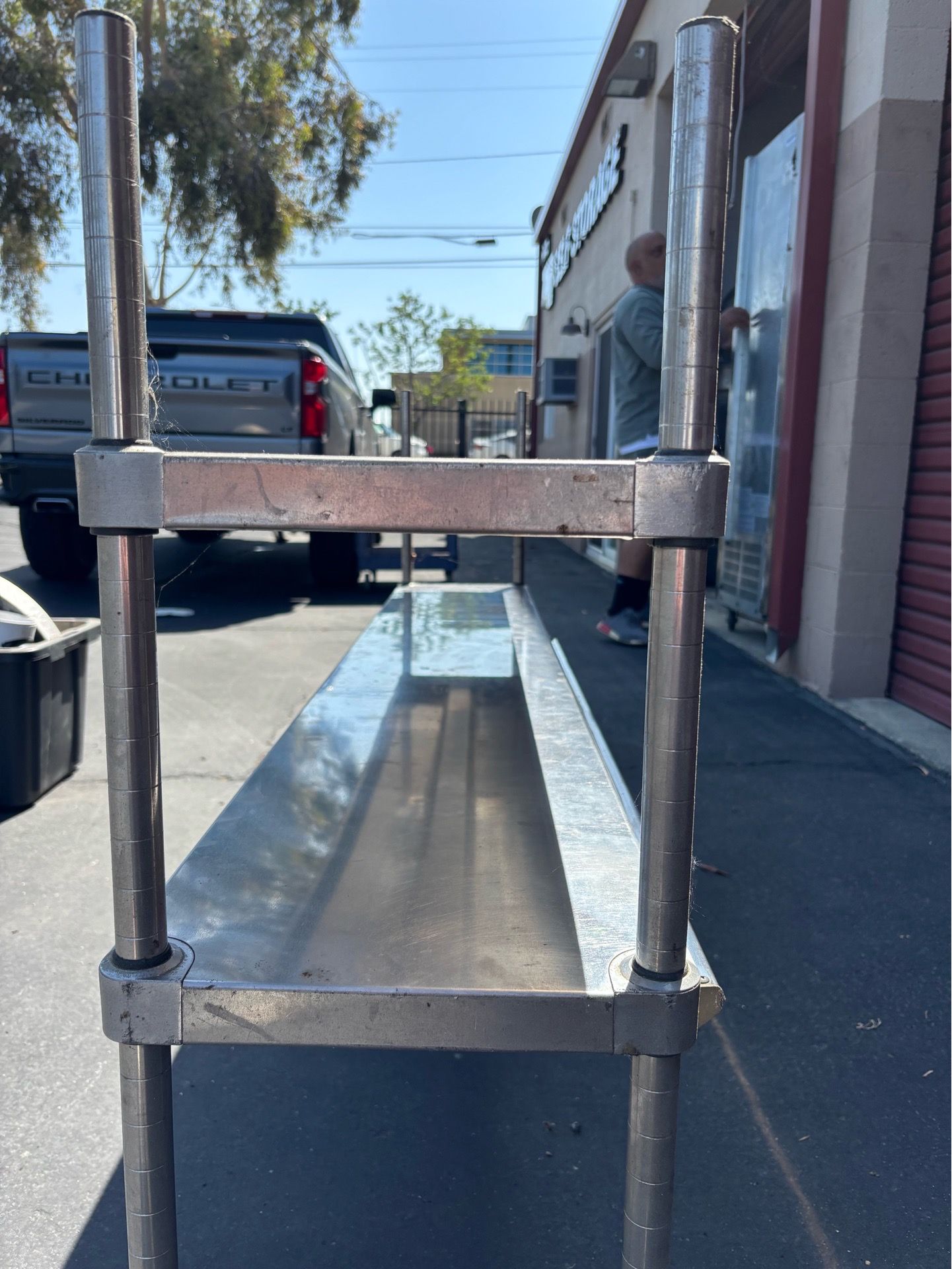 Prep table shelf