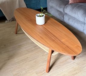 Light walnut coffee table