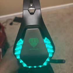 Butfulake Gaming Headset (Wired) - Green/Black