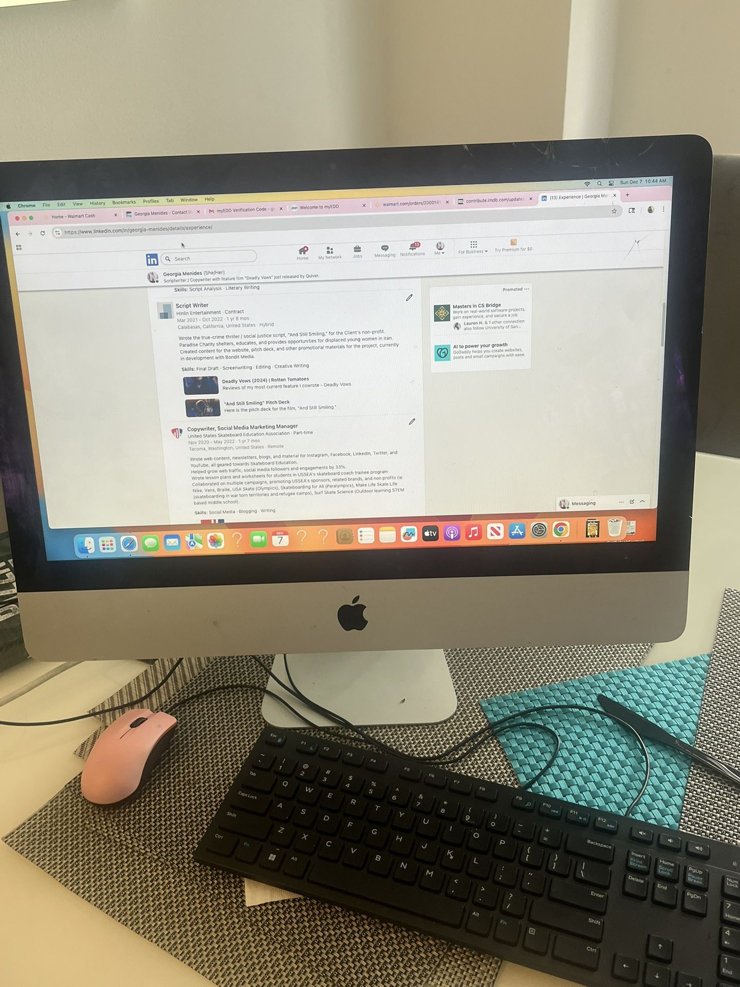 2017 IMAC 1TB Storage Final Cut Installed