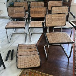 7 Knoll Breuer Cesca Chairs With Spare Parts