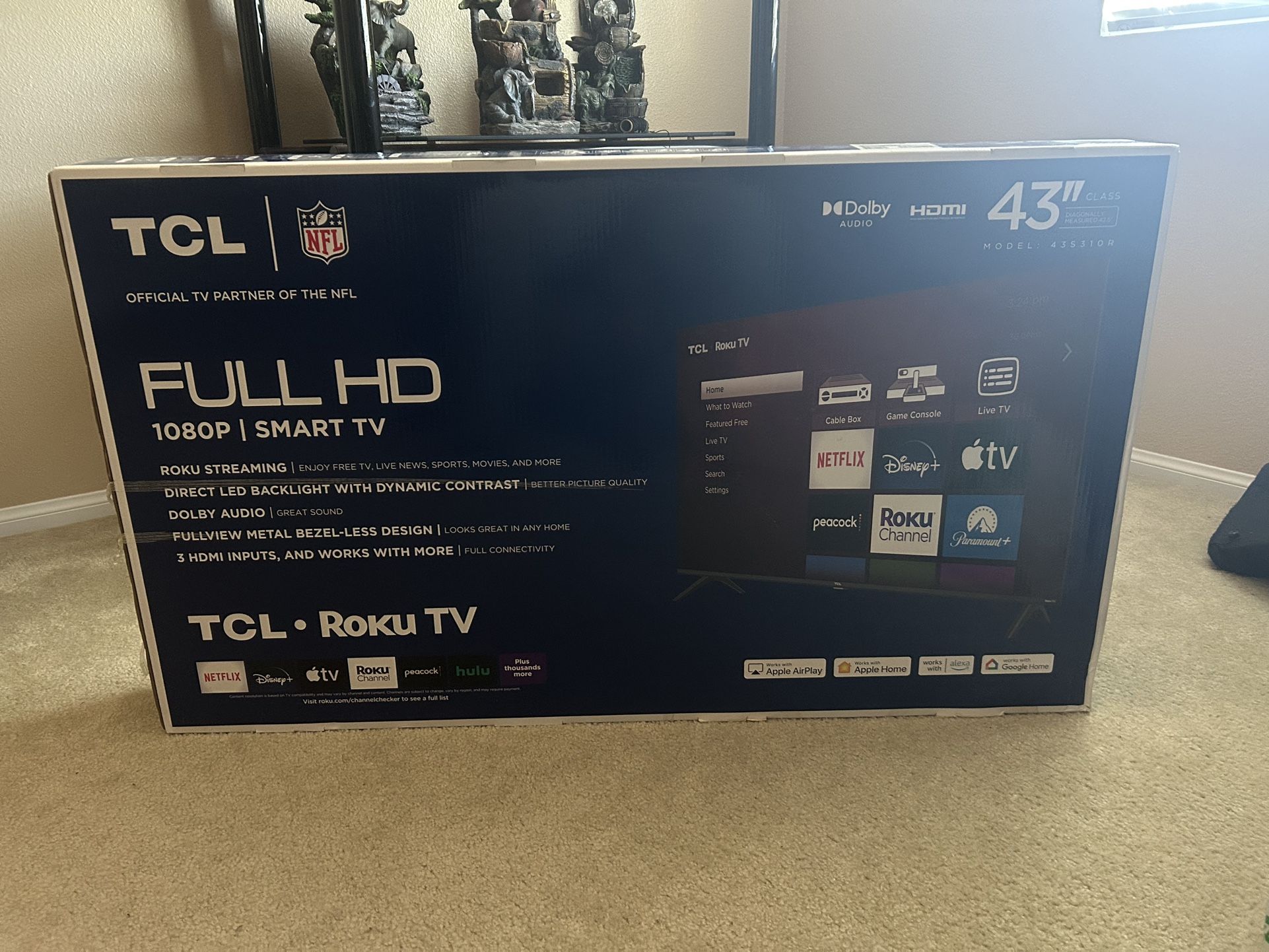brand new TCL smart tv
