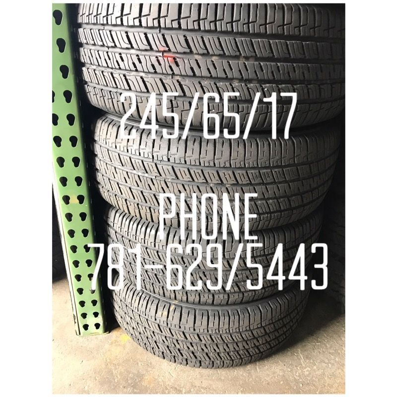 Used Tire For Sale 245/65/17 75% tread left $250 All Four free mounting and Balancing