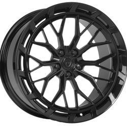 Dolce Signature Magari 19x8.5 5x120 +28mm Gloss Black Wheels Rims