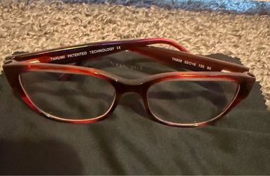 Authentic Takumi TK956 Crystal Cat Eye Eyeglass Frames Brown Burgundy 53-16-135
