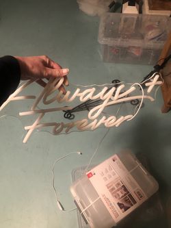 Always and forever light up sign