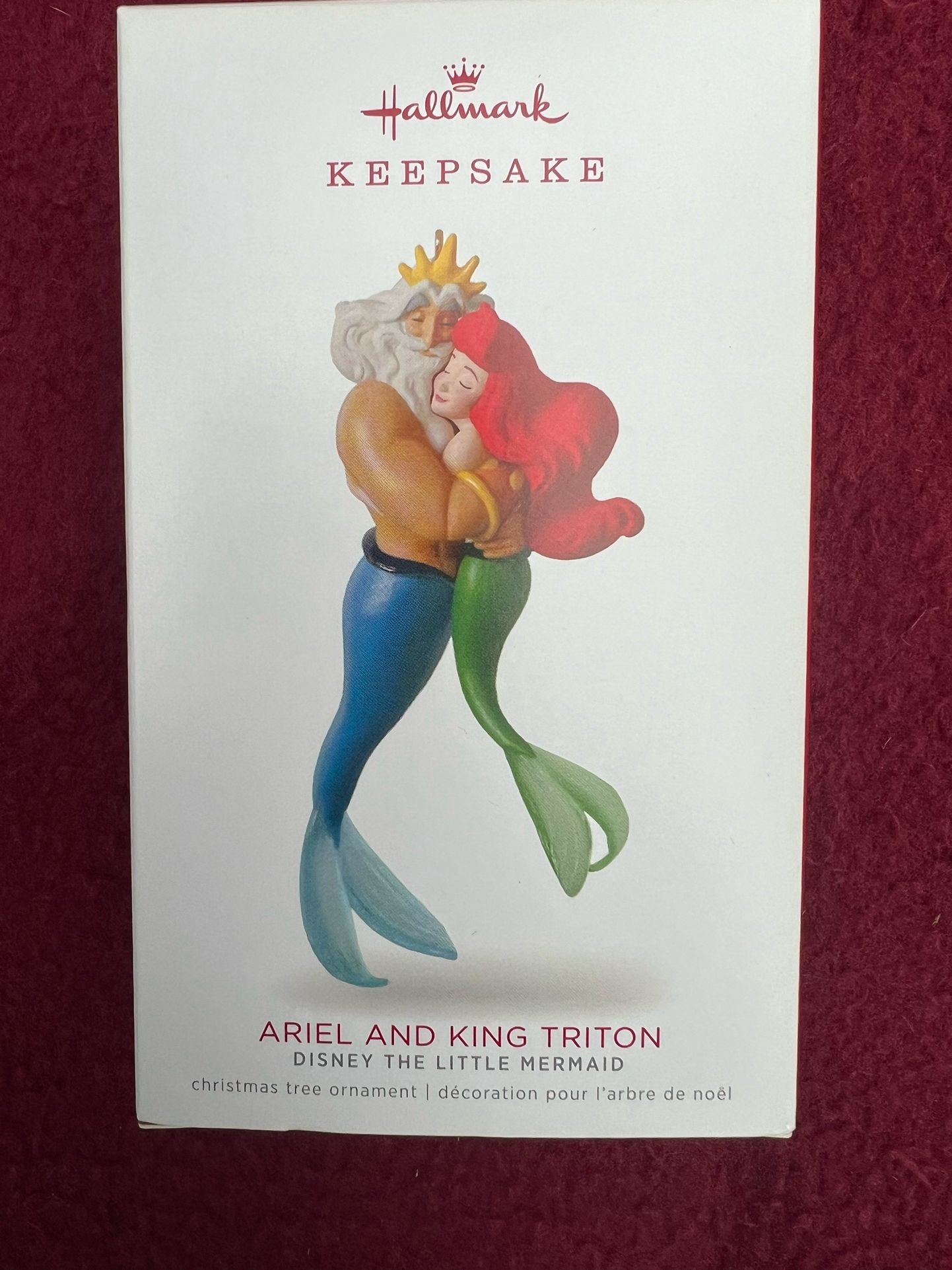 Ariel And King Triton 2018 Hallmark Disney Little Mermaid Ornament . New In Box 