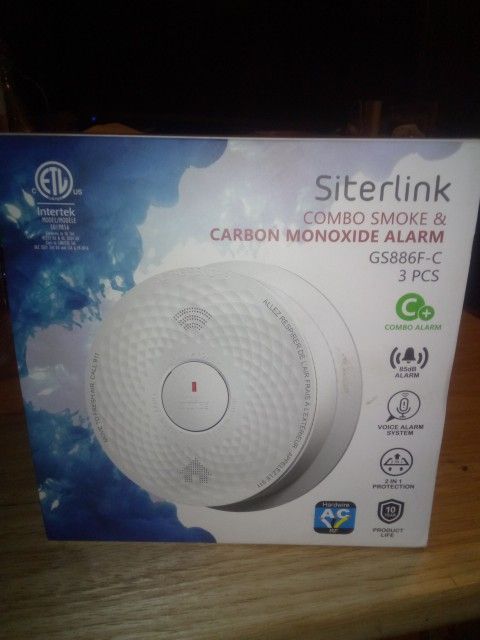 Siterlink Combo Smoke & Carbon Monoxide Alarm GS886F-C 3pack