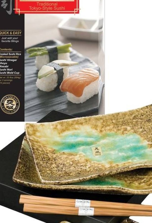 Sushi Platter Plates Ramekins Chopstick sets Holiday Christmas Gift