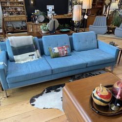 Contemporary, teal Coalesse 3-seat sofa for Steelcase