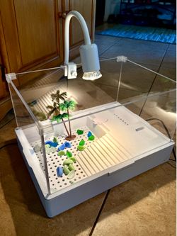 Turtle tank starter kit, UV lamp, extras