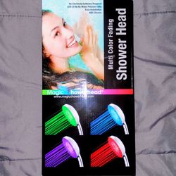 New multi color fading shower head