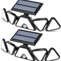 5 Head Solar 329 Led Motion Lights For Outdoor (2 Pieces Pack)