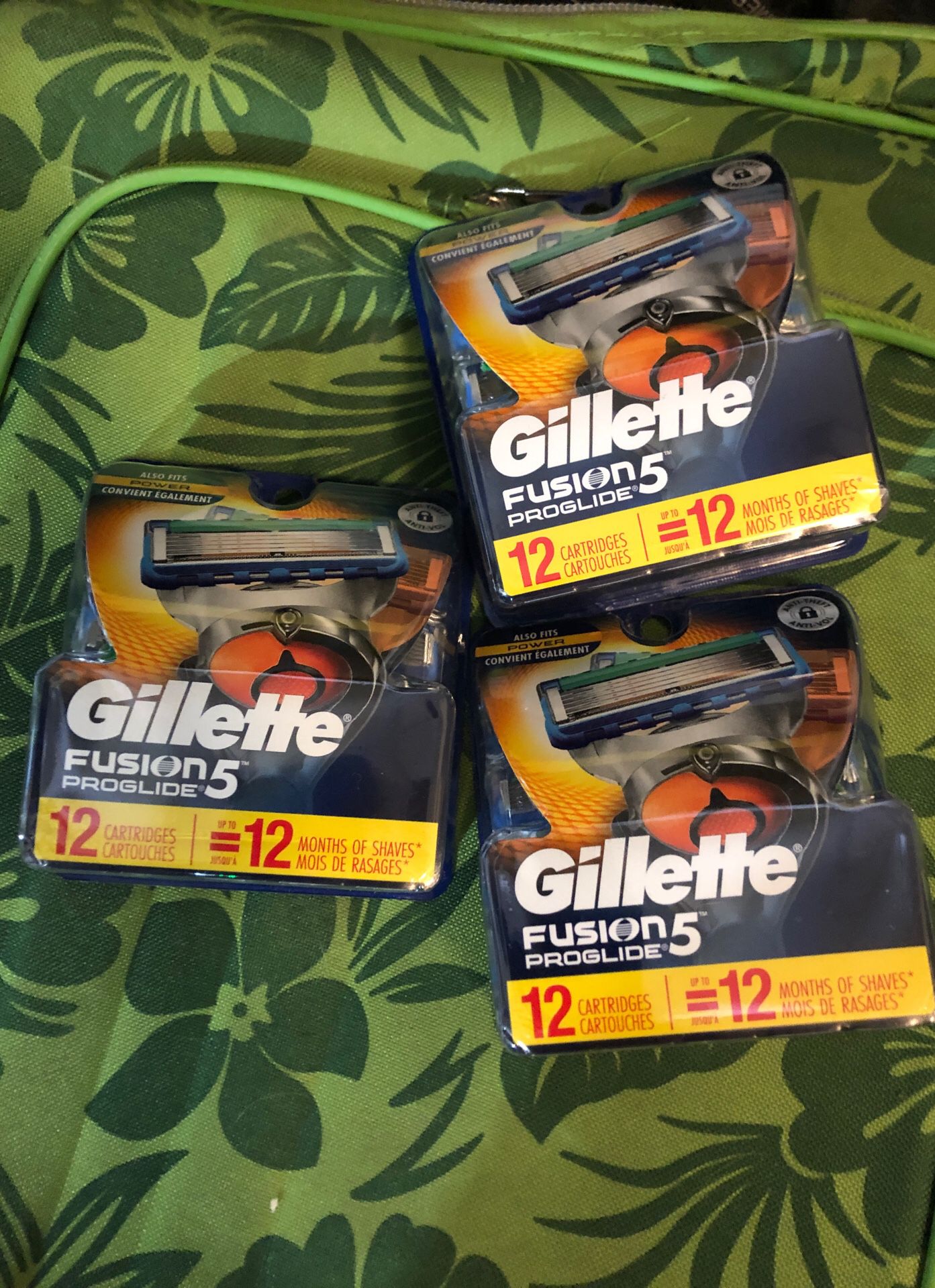 3 X 12pk Gillette Fusion Proglide blades