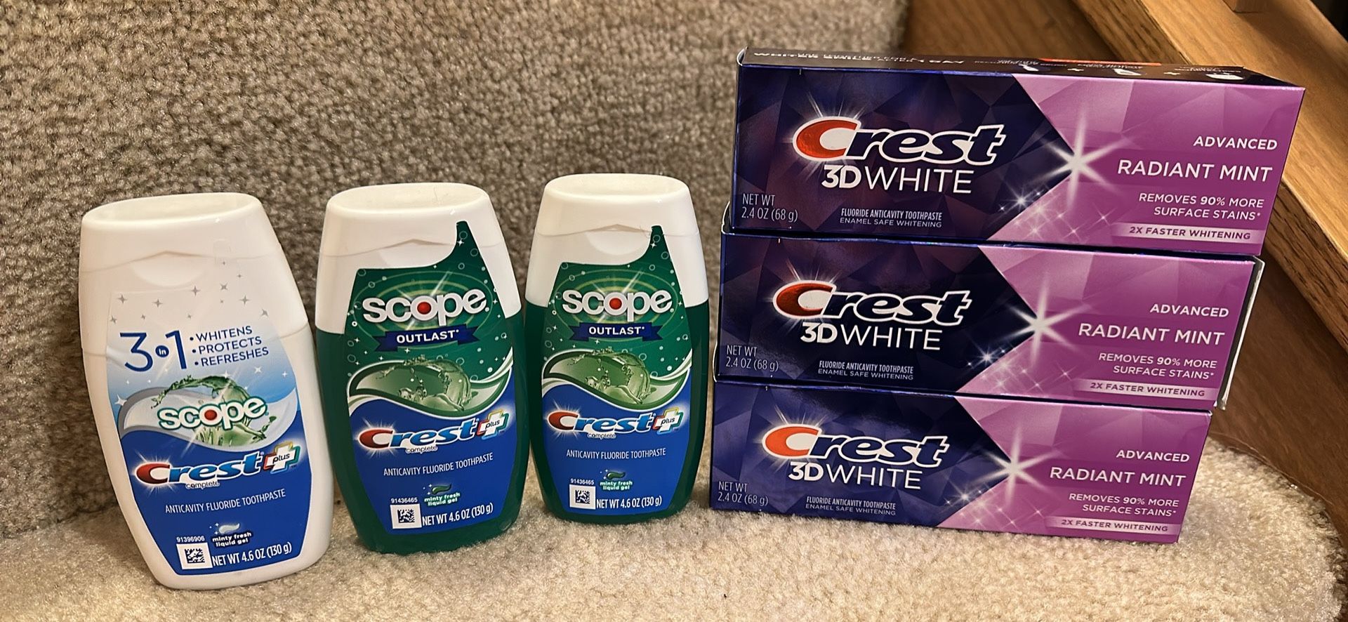 Crest Toothpaste new $2/box