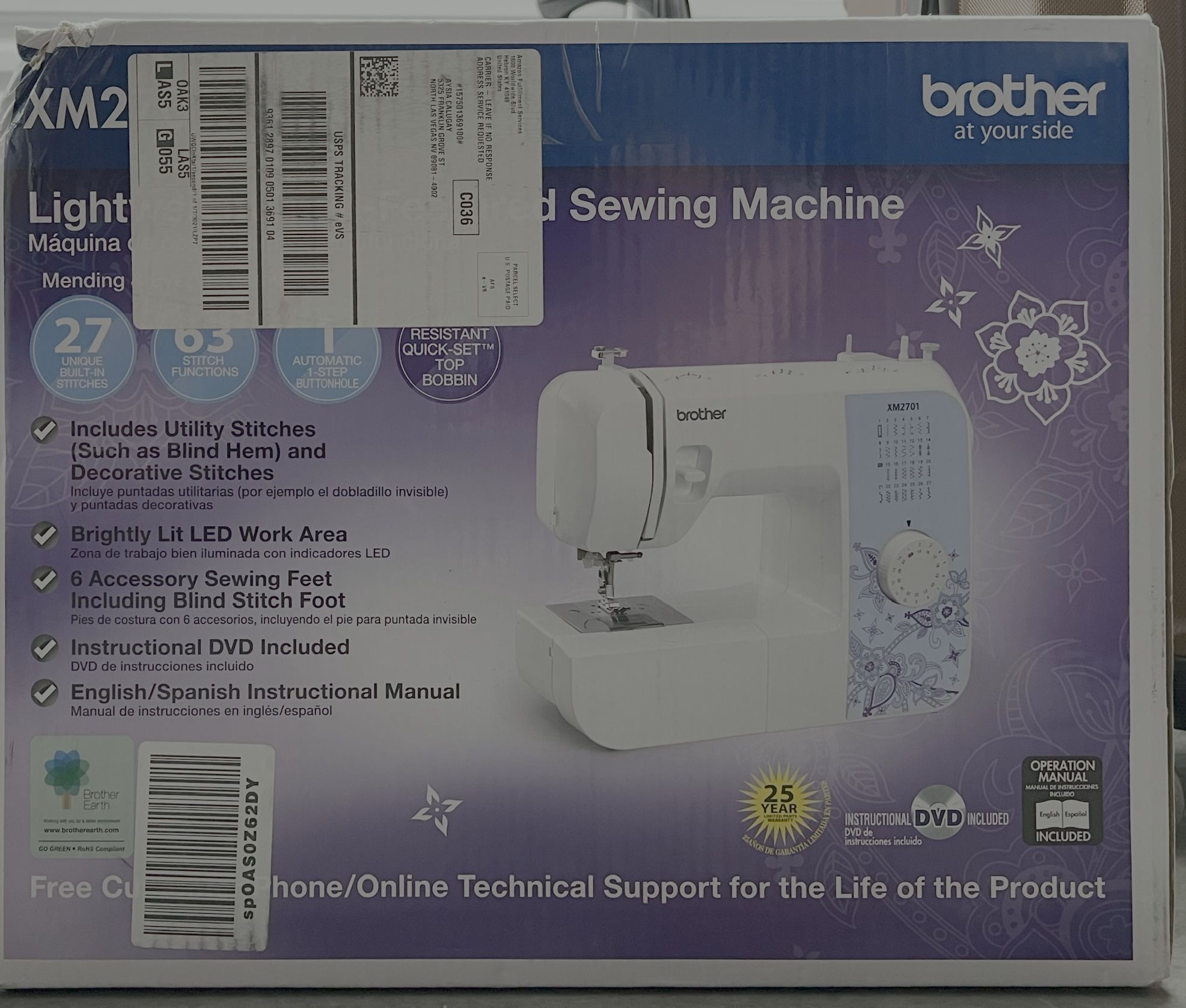 Brother XM2701 Sewing Machine Like New