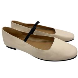 Madewell Greta leather ballet flats with elastic strap women’s Size 9.5