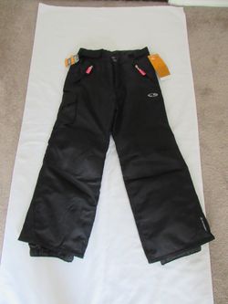 New Girls Youth 6/6X Black/Pink Snow Pants, Champion C9