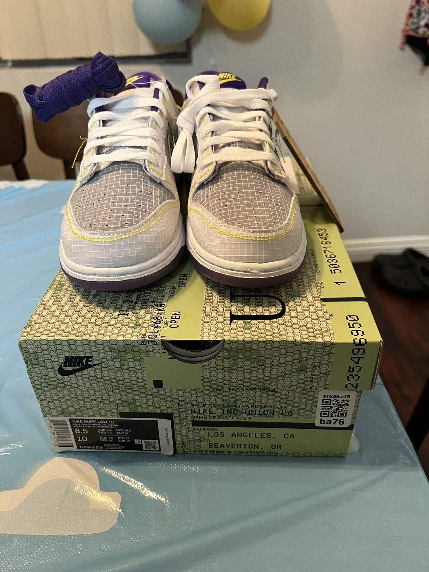 nike dunk low union passport pack court purple