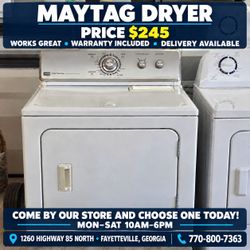 Maytag Dryer for Sale
(Works Great) Comes w/ Warranty
Delivery Available
