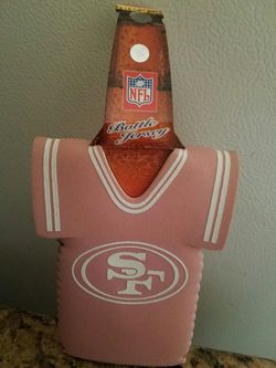 San Francisco 49ers bottle jersey.