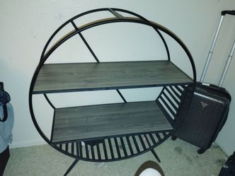Black wood boho shelf