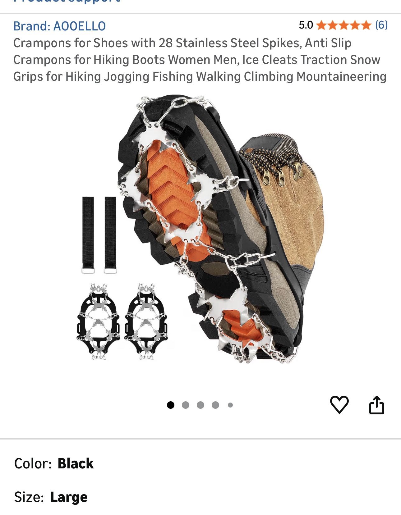 Stainless Steel spikes Crampons For Shoes