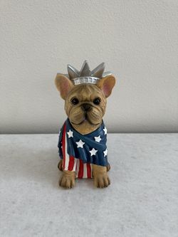 Patriotic Fourth Of July Liberty Pug Figurine