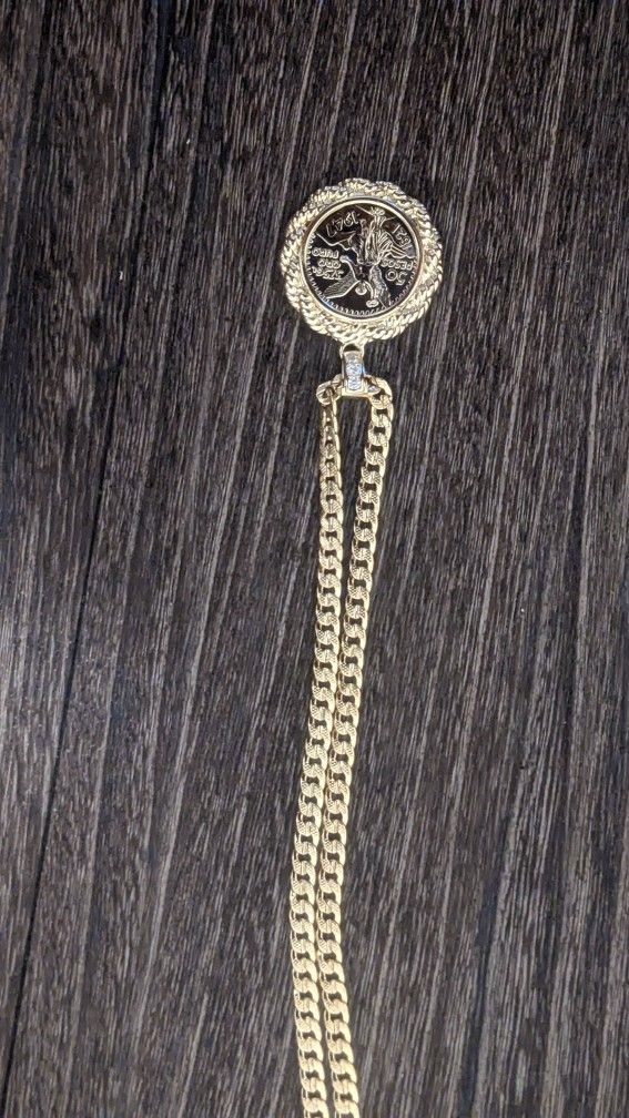 Gold Chain Stamped 18k And Ring