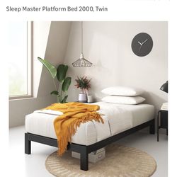 Black Metal Twin Low Bed Platform 