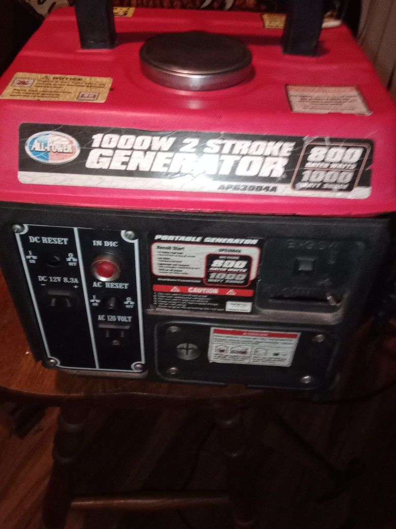 Small 2 Stroke 1000w Generator