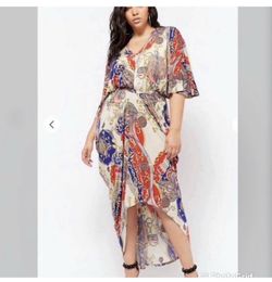 1x baroque print dress